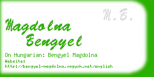 magdolna bengyel business card